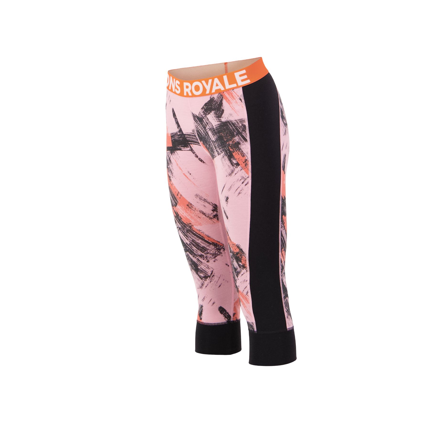 Mons Royale Cascade Merino Base Layer 3/4 Legging, skiundertøj, dame, lyserød/sort Mons Royale Cascade Merino Base Layer 3/4 Legging, skiundertøj, dame, lyserød/sort