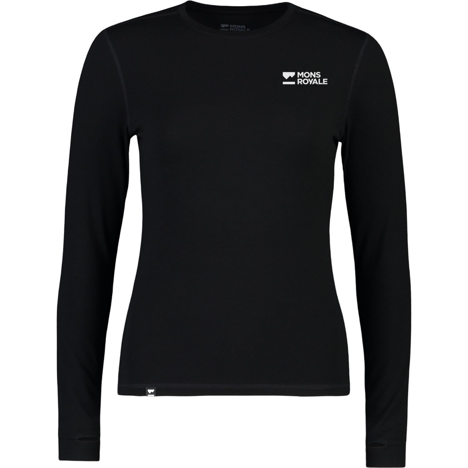 Mons Royale Cascade Merino Base Layer, skiundertrøje, dame, sort Mons Royale Cascade Merino Base Layer, skiundertrøje, dame, sort