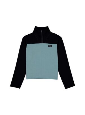 Mons Royale Offgrid Merino Fleece Long Sleeve, fleecetrøje, dame, blå/sort