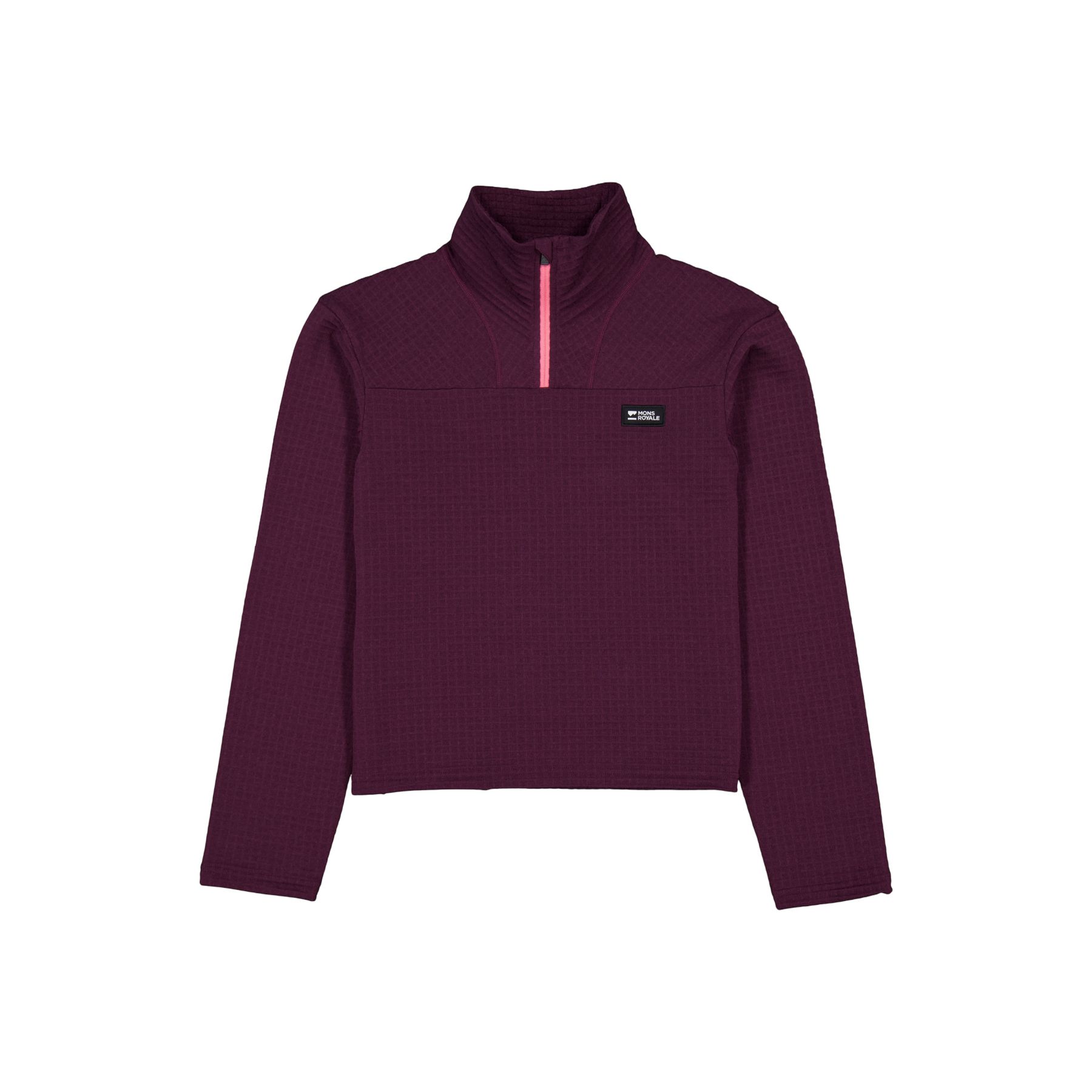 Mons Royale Offgrid Merino Fleece Long Sleeve, fleecetrøje, dame, lilla Mons Royale Offgrid Merino Fleece Long Sleeve, fleecetrøje, dame, lilla