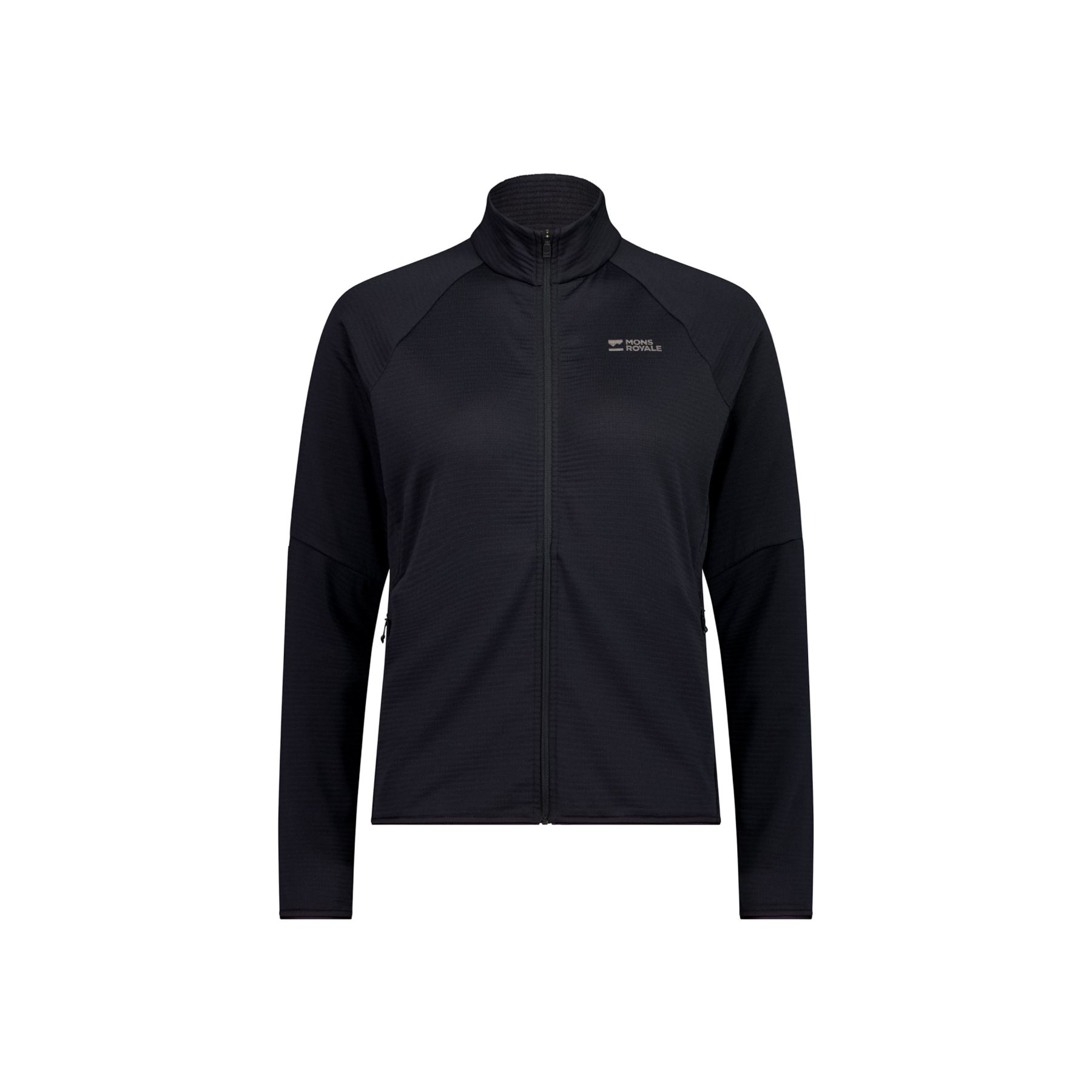 Mons Royale Quad Merino Fleece Jacket, fleecejakke, dame, sort Mons Royale Quad Merino Fleece Jacket, fleecejakke, dame, sort