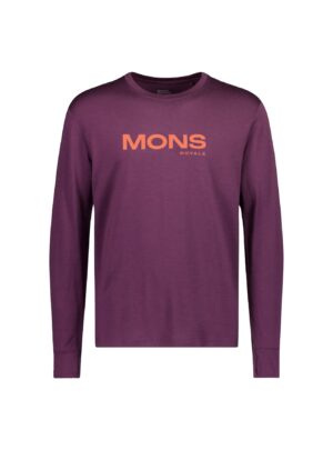 Mons Royale Yotei Merino Classic Long Sleeve, skiundertrøje, herre, lilla