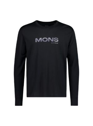 Mons Royale Yotei Merino Classic Long Sleeve, skiundertrøje, herre, sort