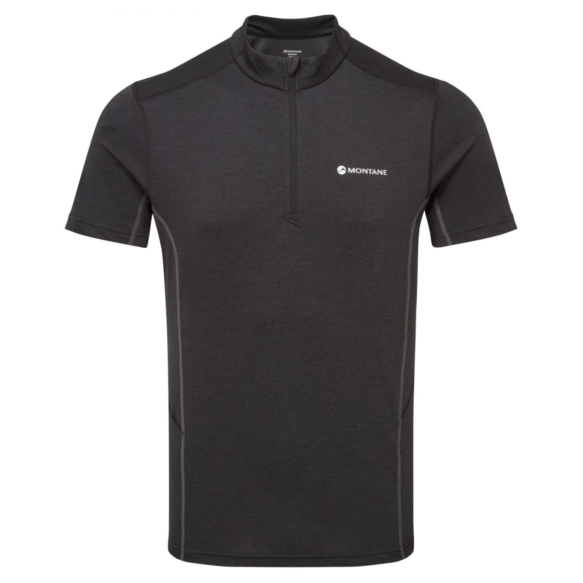 Montane Dart Zip T-Shirt, herre, sort Montane Dart Zip T-Shirt, herre, sort