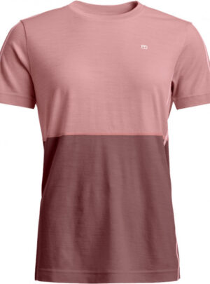 Ortovox 185 Rock'n'Wool Short Sleeve, dame, lyserød