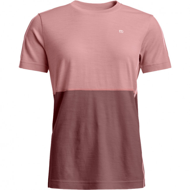 Ortovox 185 Rock'n'Wool Short Sleeve, dame, lyserød Ortovox 185 Rock'n'Wool Short Sleeve, dame, lyserød
