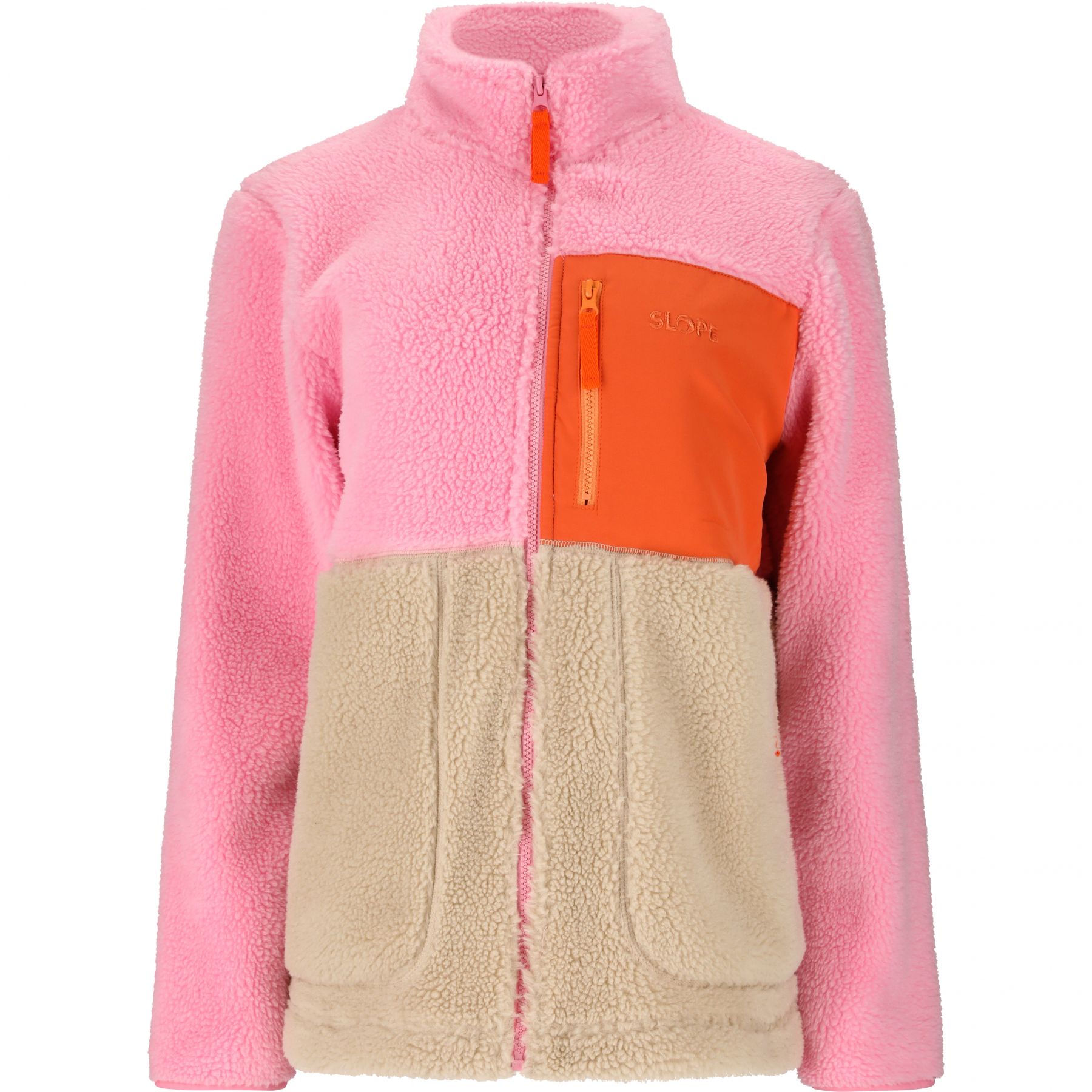 SLOPE Katau Teddy, fleecejakke dame, prism pink SLOPE Katau Teddy, fleecejakke dame, prism pink