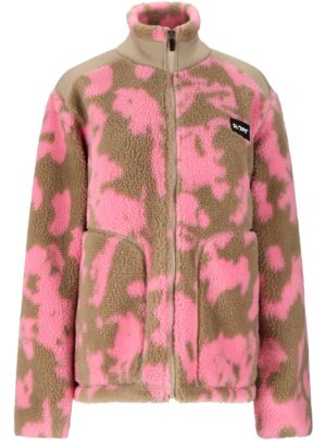 SLOPE Kendor AOP Teddy, fleecejakke, dame, pink