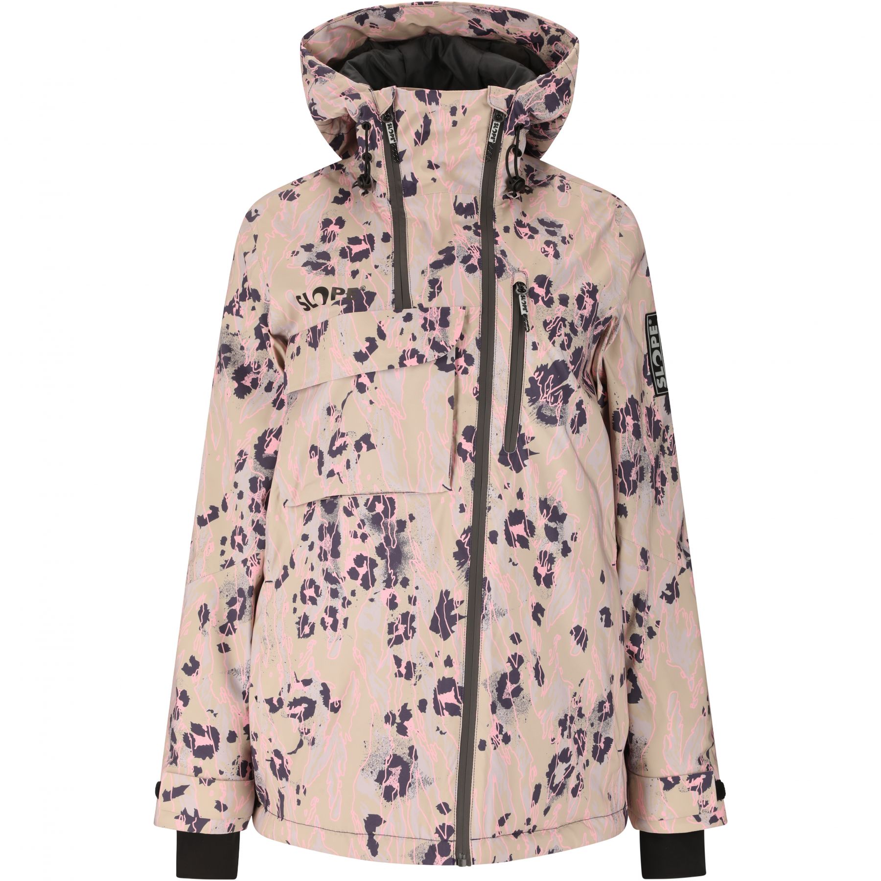 SLOPE Zuko AOP, skijakke, dame, feather gray SLOPE Zuko AOP, skijakke, dame, feather gray