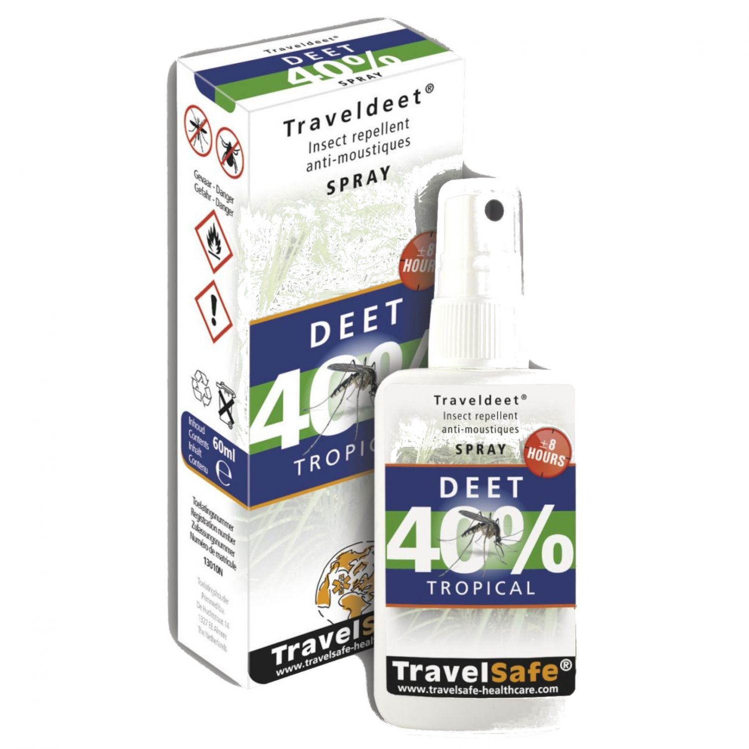 TravelSafe TravelDEET Spray 40 %, 60 ml. TravelSafe TravelDEET Spray 40 %, 60 ml.
