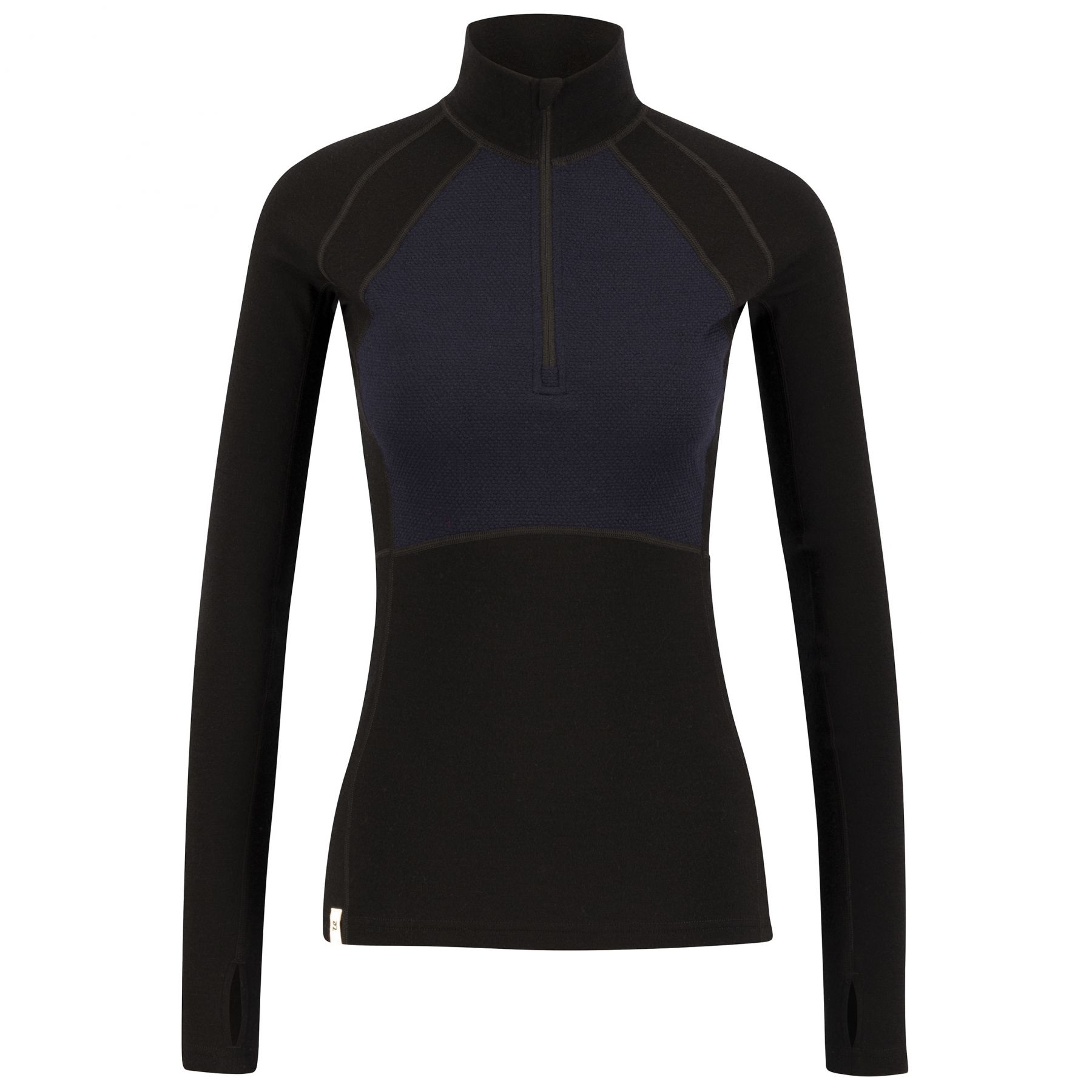 Ulvang Peak Map Half Zip, skiundertrøje, dame, sort/mørkeblå Ulvang Peak Map Half Zip, skiundertrøje, dame, sort/mørkeblå