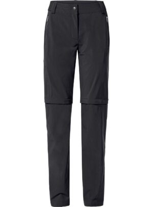 Vaude Farley Stretch ZO T-Zip Pants II, vandrebukser, dame, sort