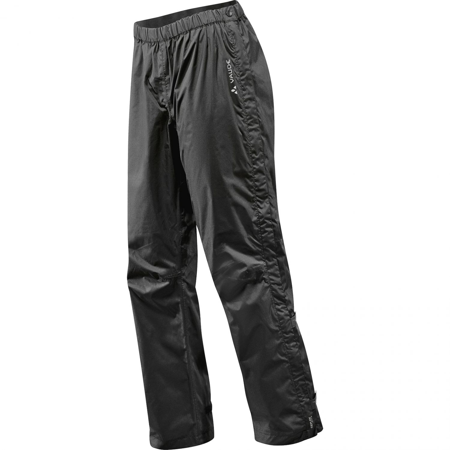 Vaude Fluid Full-Zip Pants S/S, regnbukser, dame, sort Vaude Fluid Full-Zip Pants S/S, regnbukser, dame, sort