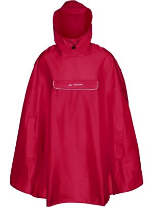 Vaude Valdipino, poncho, mørkerød