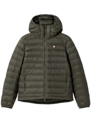 66Â°North Womens Keilir Hooded Down Jacket, Dark Glacial Clay