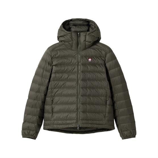 66°North Womens Keilir Hooded Down Jacket, Dark Glacial Clay 66°North Womens Keilir Hooded Down Jacket, Dark Glacial Clay