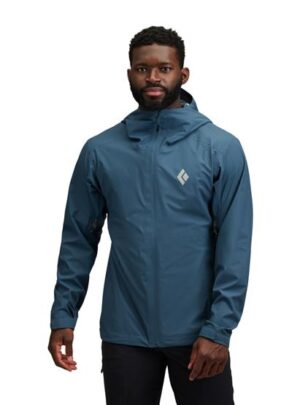 Black Diamond Mens Strataline Stretch Shell, Midnight Blue