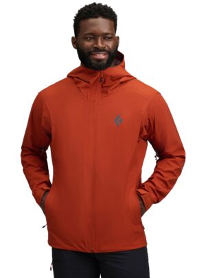 Black Diamond Strataline Stretch Shell Jacket Herre M Orange Skaljakker