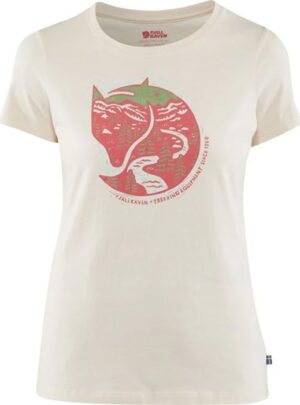 Fjällräven Arctic Fox Print T-shirt Kvinder / Damer-chalk white-S - T-Shirts