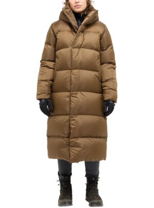 Haglöfs Long Down II Parka Dame S Brun Dunjakker