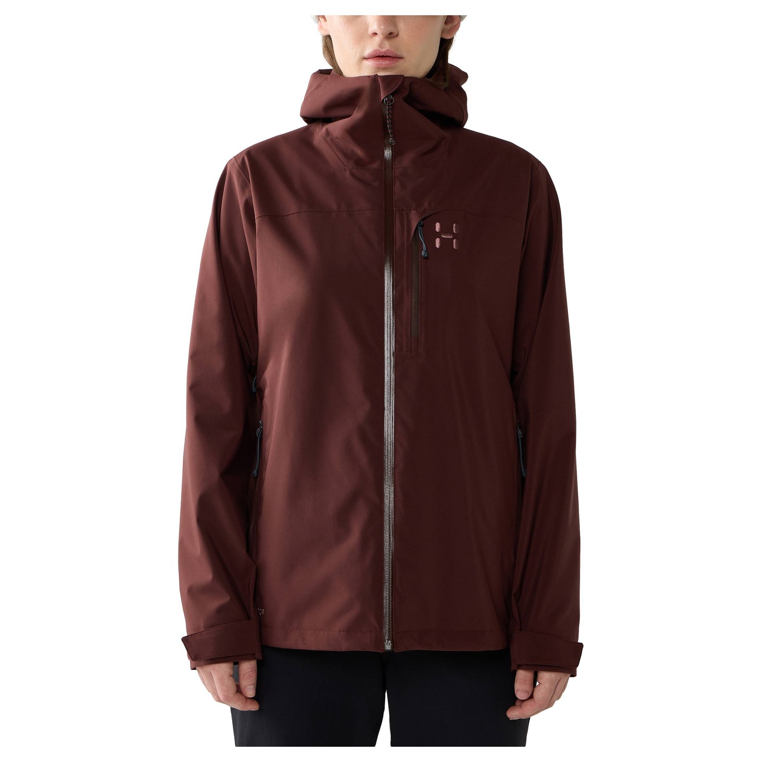 Haglöfs Ozka Proof Jacket Dame M Rød/Brun Skaljakker Haglöfs Ozka Proof Jacket Dame M Rød/Brun Skaljakker