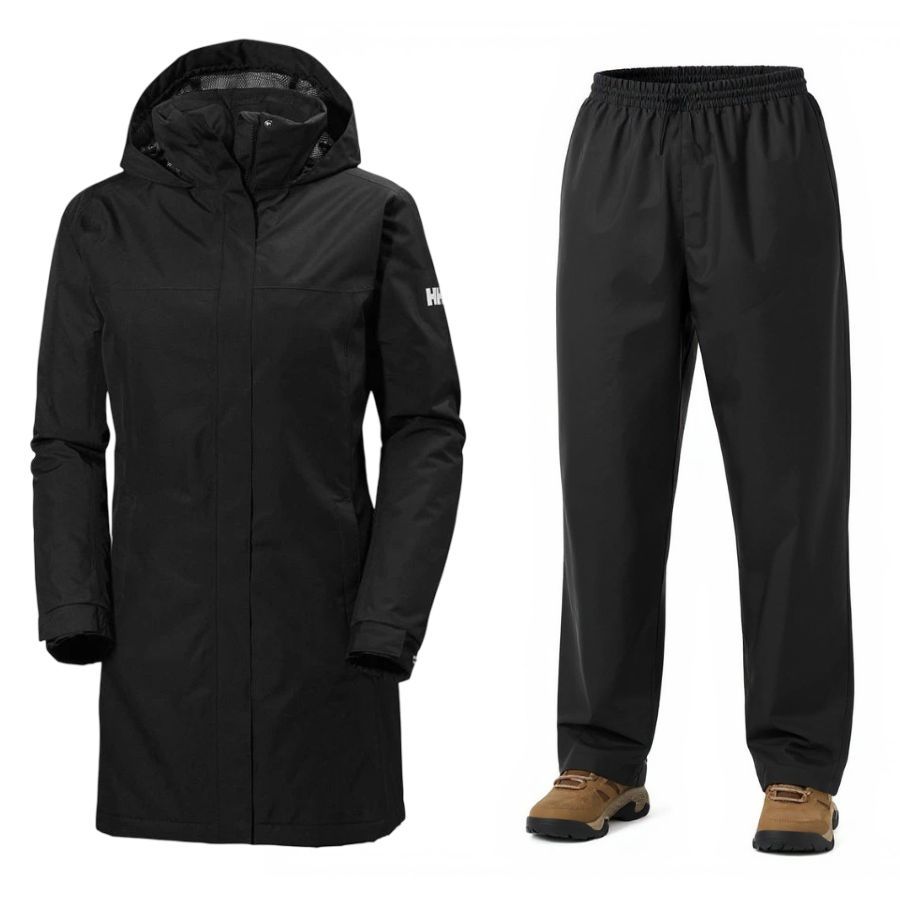 Helly Hansen Aden/HH regnsæt, dame, sort Helly Hansen Aden/HH regnsæt, dame, sort