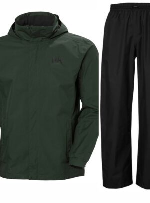 Helly Hansen HH Rain/Dubliner regnsæt, herre, sort/grøn