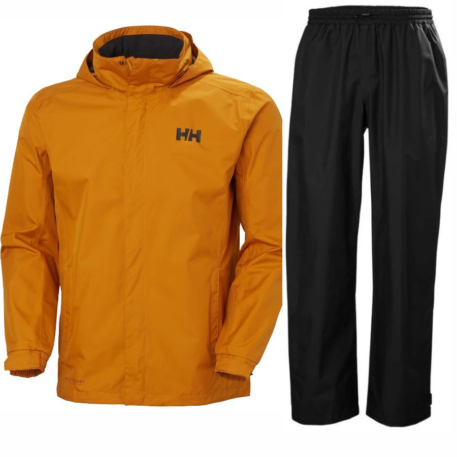 Helly Hansen HH Rain/Dubliner regnsæt, herre, sort/gul Helly Hansen HH Rain/Dubliner regnsæt, herre, sort/gul