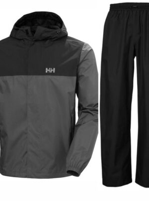 Helly Hansen HH Rain/Vancouver regnsæt, herre, sort/grå