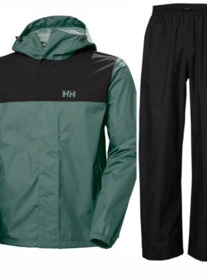 Helly Hansen HH Rain/Vancouver regnsæt, herre, sort/grøn