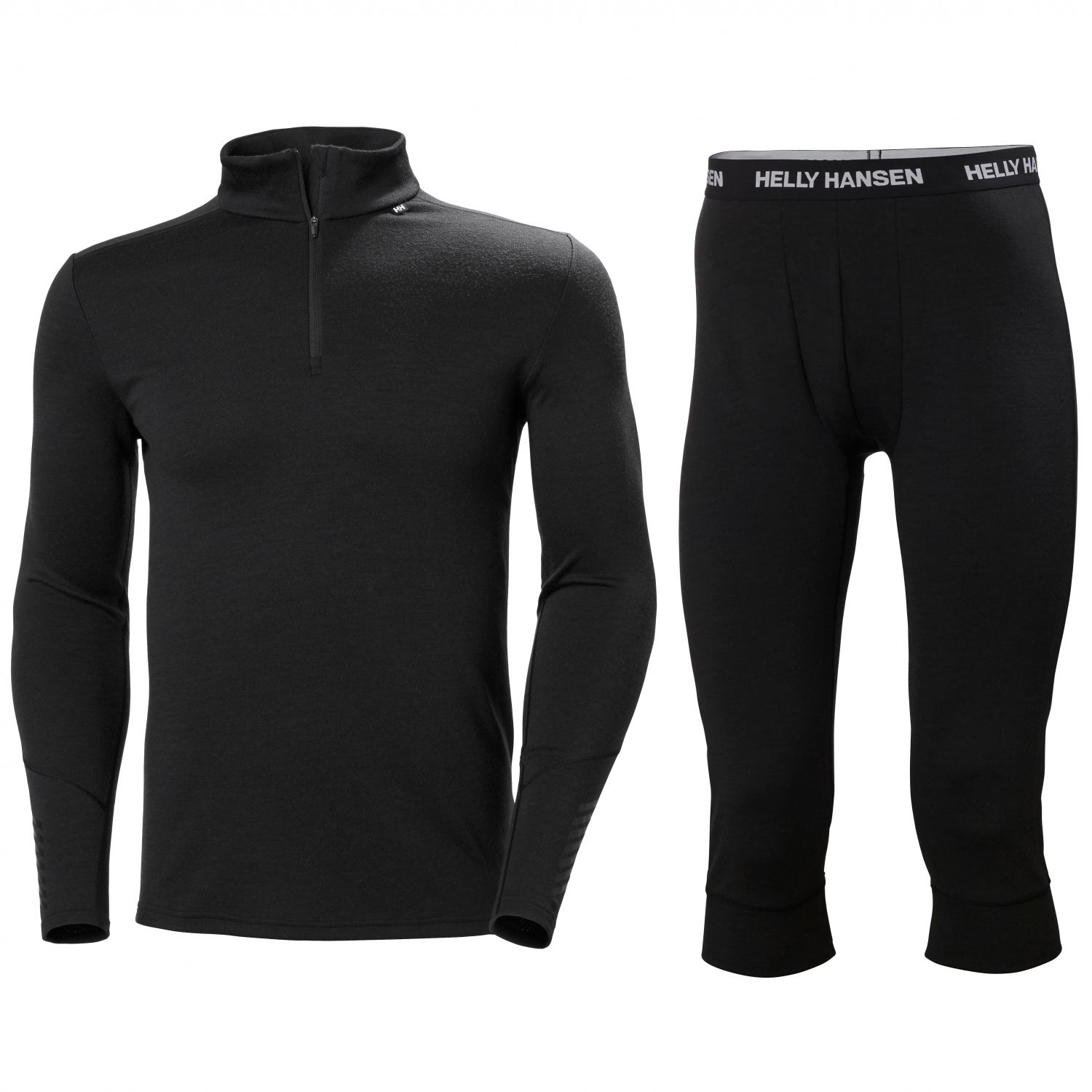 Helly Hansen Lifa Merino Midweight 1/2 Zip / 3/4 Pant Set, herre, sort Helly Hansen Lifa Merino Midweight 1/2 Zip / 3/4 Pant Set, herre, sort