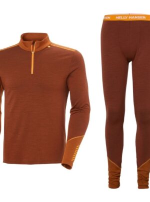 Helly Hansen Lifa Merino Midweight 1/2 Zip Sæt, herre, brun