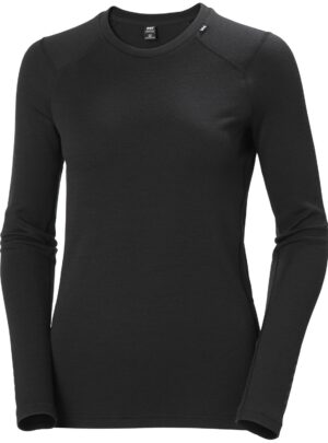 Helly Hansen Lifa Merino Midweight Crew, dame, sort