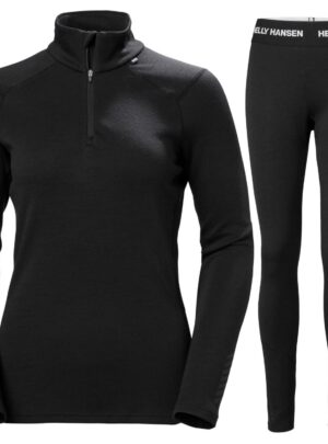Helly Hansen Lifa Merino Midweight H/Z, sæt, dame, sort