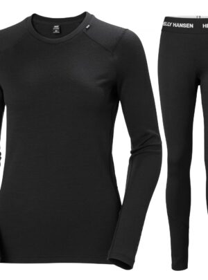 Helly Hansen Lifa Merino Midweight, sæt, dame, sort