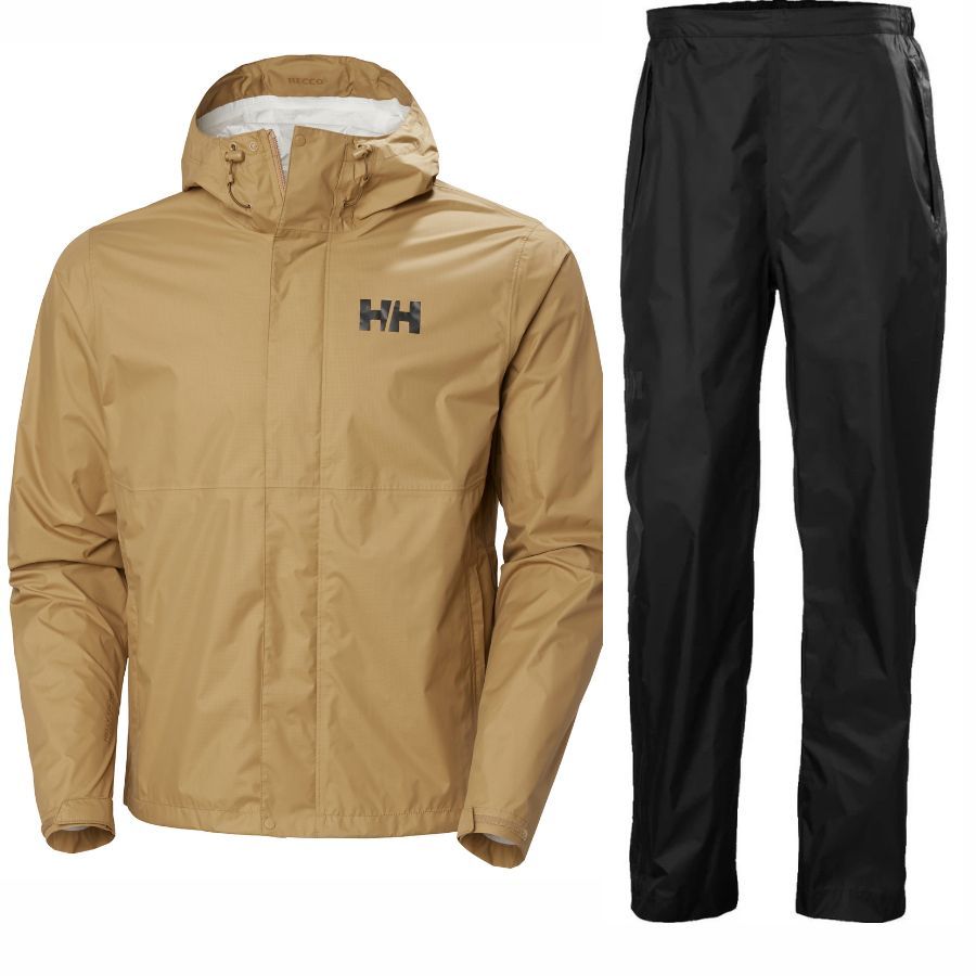 Helly Hansen Loke 2.0/Loke regnsæt, herre, sort/beige Helly Hansen Loke 2.0/Loke regnsæt, herre, sort/beige