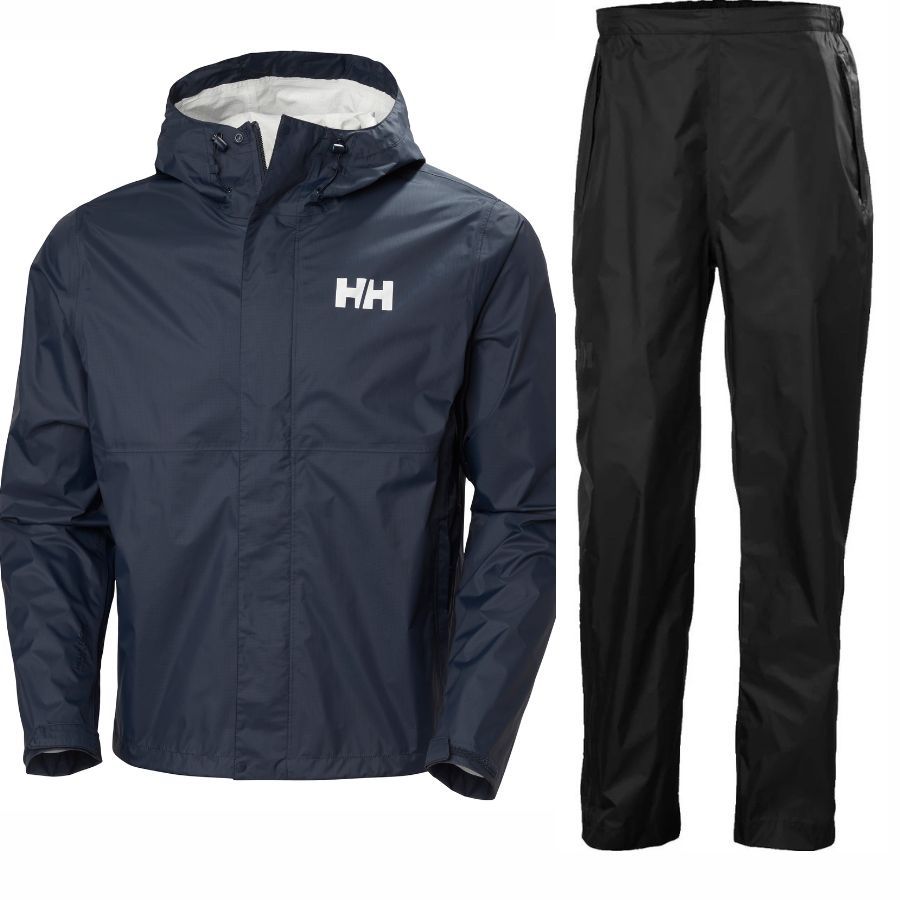 Helly Hansen Loke 2.0/Loke regnsæt, herre, sort/blå Helly Hansen Loke 2.0/Loke regnsæt, herre, sort/blå