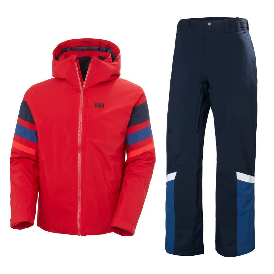 Helly Hansen Panoramic Ins Skisæt, herre, rød/blå Helly Hansen Panoramic Ins Skisæt, herre, rød/blå