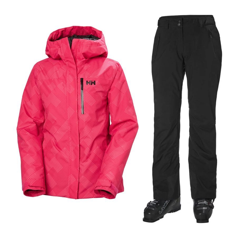 Helly Hansen Snowplay Skisæt, dame, pink/sort Helly Hansen Snowplay Skisæt, dame, pink/sort