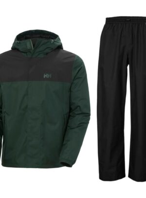 Helly Hansen Vancouver Regnsæt, herre, grøn/sort