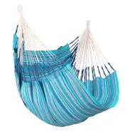 LA SIESTA Cumbia Organic Hængestol Comfort Size i økologisk bomuld - Azure - Hængekøje