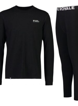 Mons Royale Cascade Merino Base Layer Sæt, herre, sort