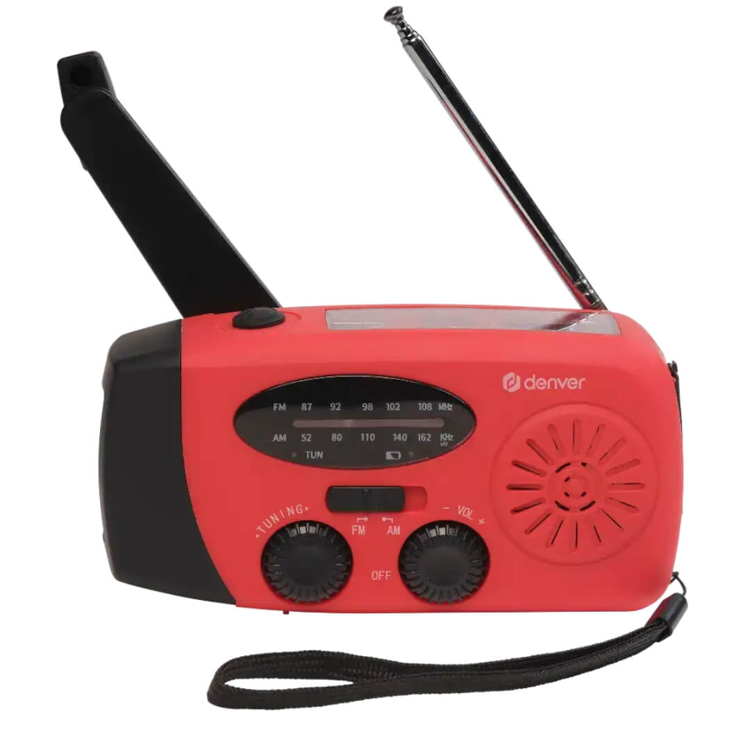 Nødradio FM/AM Denver - Håndsving og solcelle Nødradio FM/AM Denver - Håndsving og solcelle
