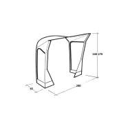 Outwell Mid/tall Connection Cross Powerair - Tilbehør til telte