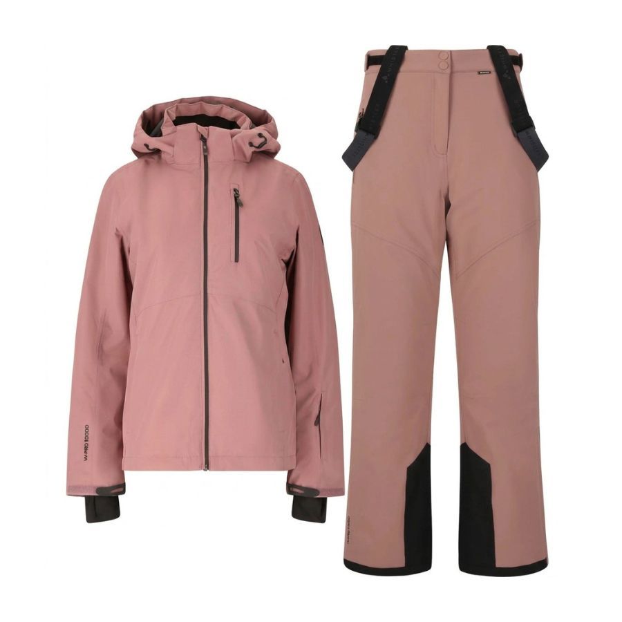 Whistler Drizzle skijakke/skibukser sæt, dame, twilight mauve Whistler Drizzle skijakke/skibukser sæt, dame, twilight mauve