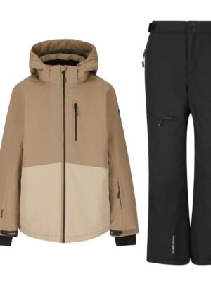 Whistler Drizzle/Rossburg regnsæt, junior, beige/sort