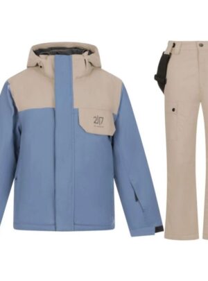 2117 of Sweden Misan skijakke/skibukser sæt, junior, blå/beige