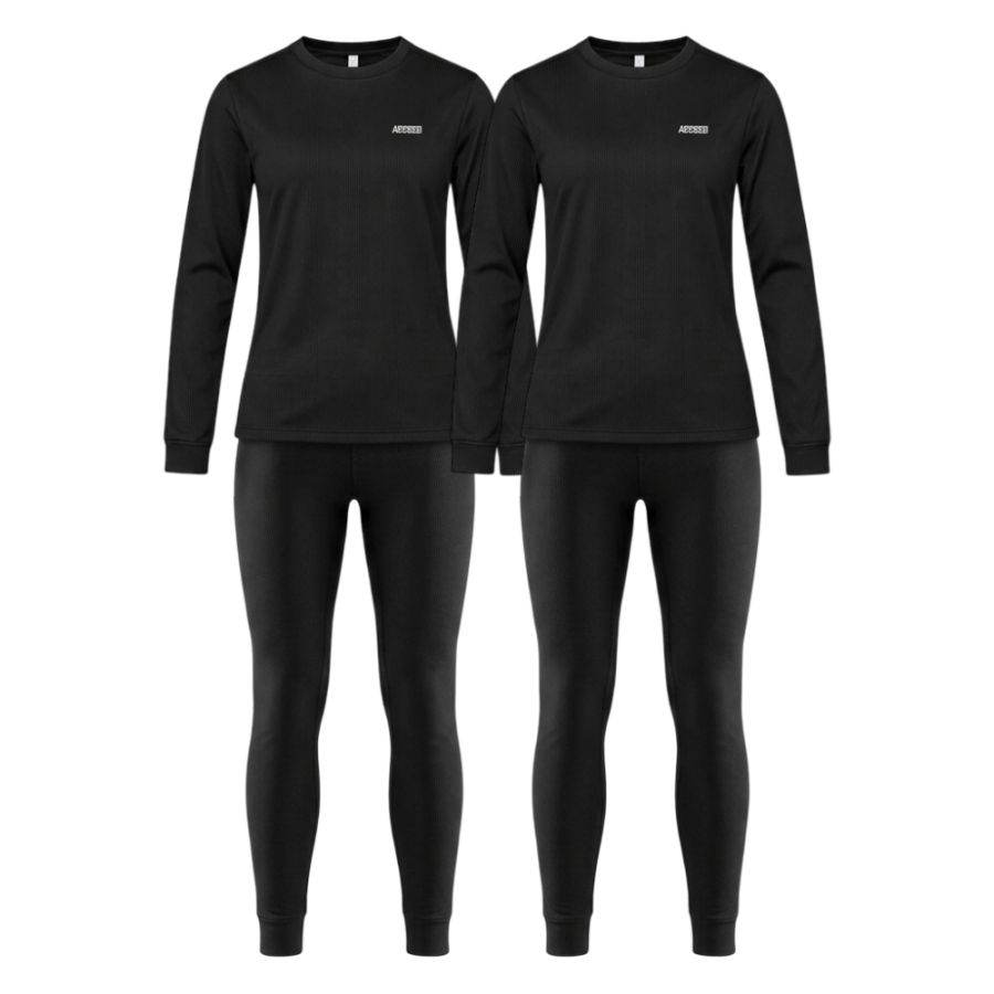 Accezzi Baselayer, skiundertøj, 2 sæt, dame, sort Accezzi Baselayer, skiundertøj, 2 sæt, dame, sort