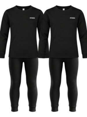 Accezzi Baselayer, skiundertøj, 2 sæt, junior, sort