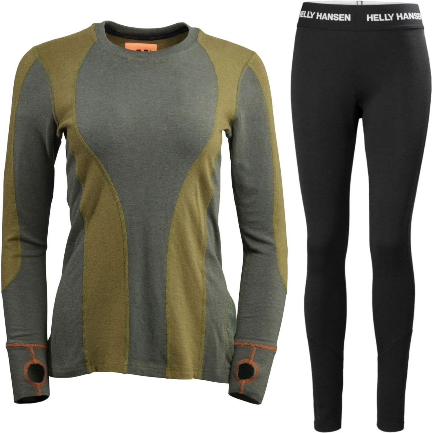 Aeonian/Helly Hansen skiundertøj, sæt, dame, grøn/sort Aeonian/Helly Hansen skiundertøj, sæt, dame, grøn/sort